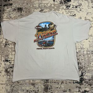 Harley Davidson Pierre South Dakota Men's 3XL T-shirt Gray Pheasant Motorcycle